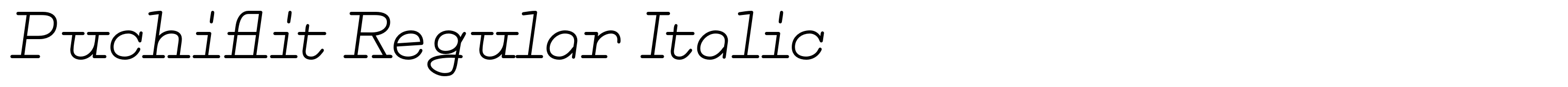 Puchiflit Regular Italic